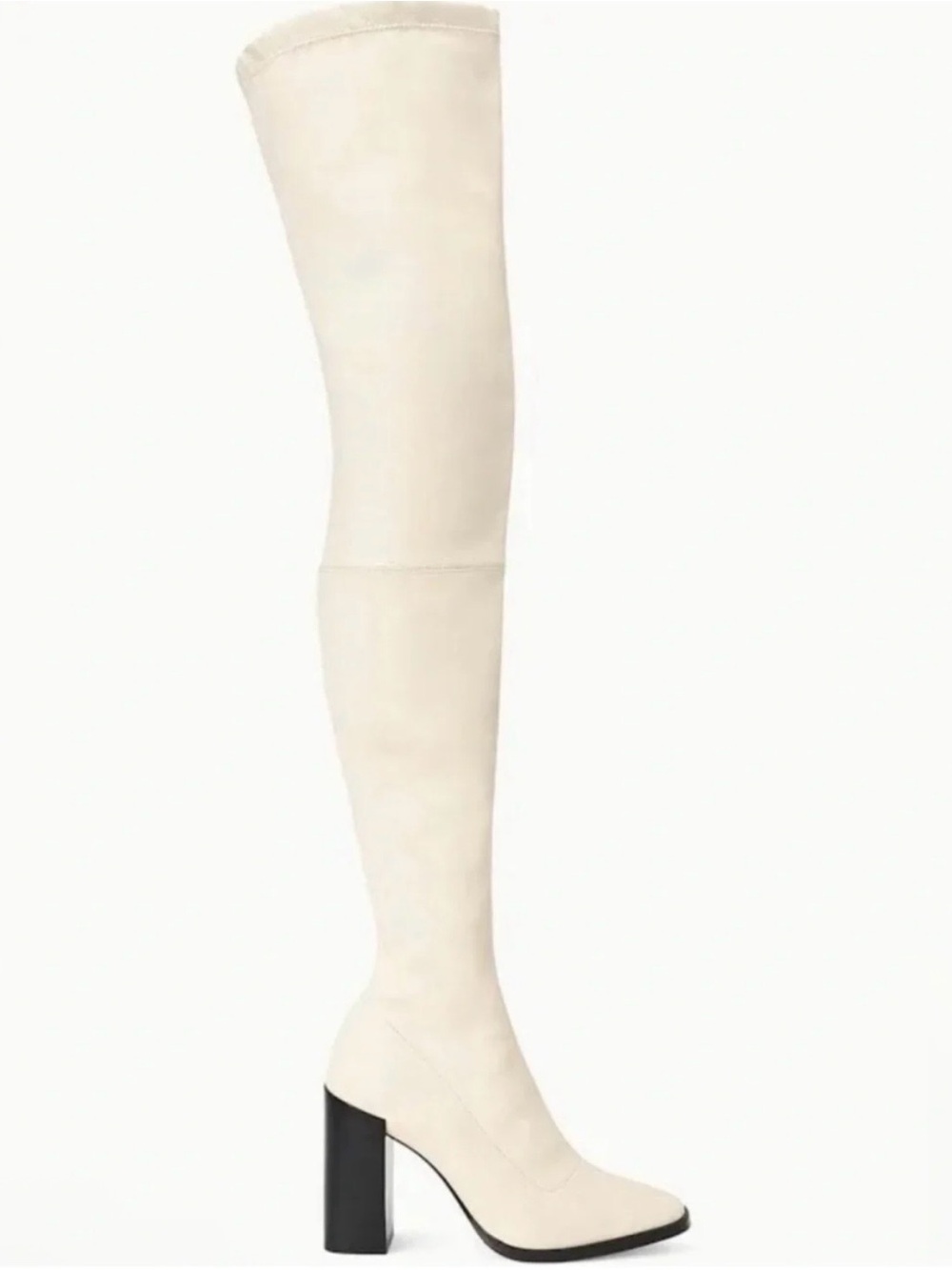 STAUD Over-the-Knee Cream Women’s Block Heel Boots